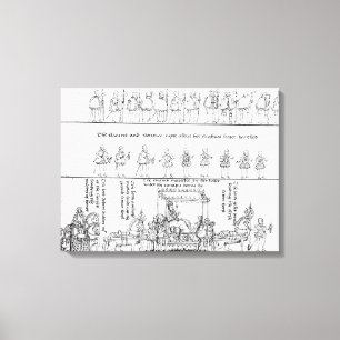 The Queen in her Litter Canvas Print