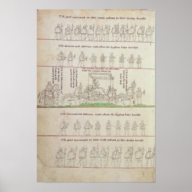 The Queen in her Litter Poster (Front)