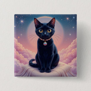 The Queen Of Black Cat Heaven 15 Cm Square Badge