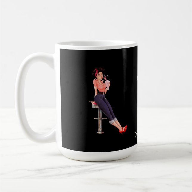 The Queen of Everything! Editable text and name Coffee Mug (Left)