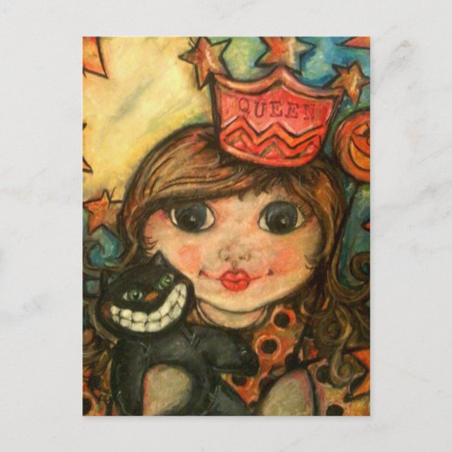 The Queen of Halloween Postcard (Front)