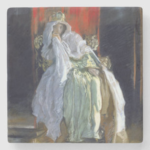The Queen of Hamlet (by Edwin Austin Abbey) Stone Coaster