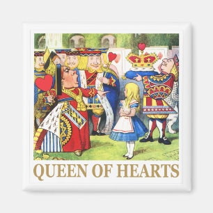 The Queen of Hearts in Wonderland Magnet