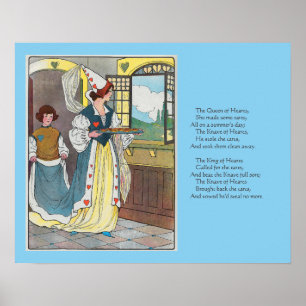 The Queen of Hearts Made Some Tarts, Nursery Rhyme Poster