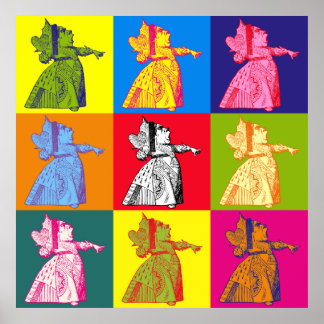 The Queen of Hearts Pop Art Poster