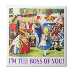 The Queen of Hearts says, "I'm the Boss of You!" Tile