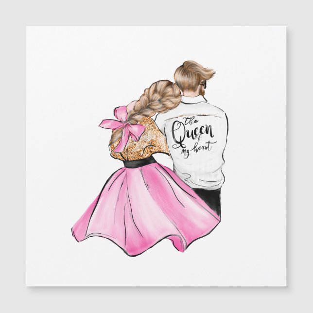 The Queen of my heart valentine day couple in love (Front)