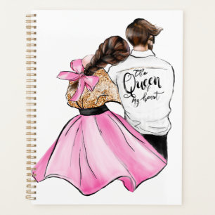 The Queen of my heart valentine day couple in love Planner