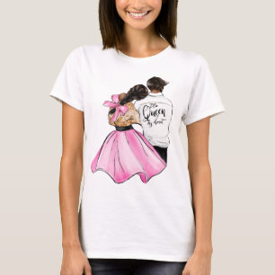 The Queen of my heart valentine day couple in love T-Shirt