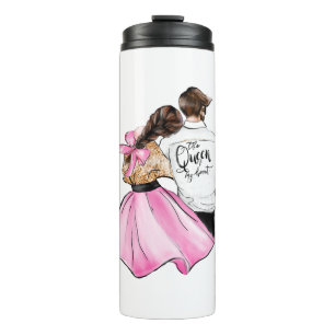 The Queen of my heart valentine day couple in love Thermal Tumbler