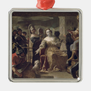 The Queen of Sheba before Solomon Metal Tree Decoration
