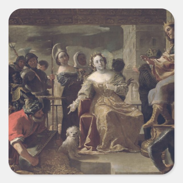 The Queen of Sheba before Solomon Square Sticker (Front)