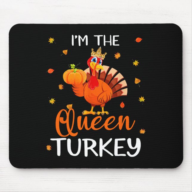 The Queen Turkey Thanksgiving Turkey Autumn Fall L Mouse Mat (Front)