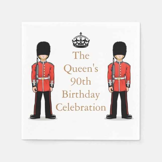 The Queen's 90th Birthday Celebration Napkin (Front)