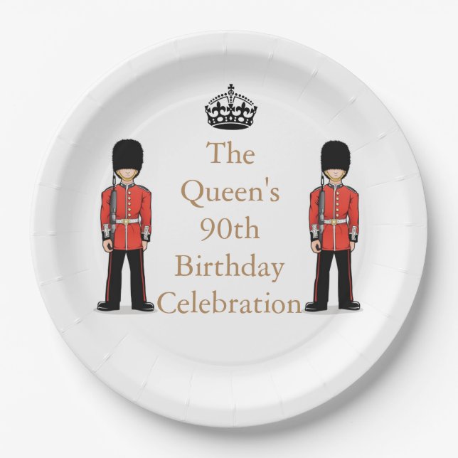The Queen's 90th Birthday Celebration Paper Plate (Front)
