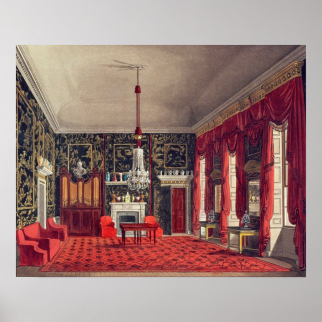 The Queen's Breakfast Room, Buckingham House Poster (Front)