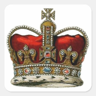 The Queen's Crown Square Sticker