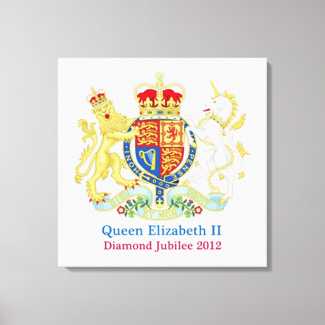 The Queen's Diamond Jubilee Crest Canvas Print (Front)