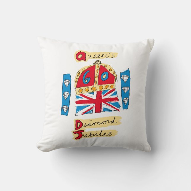 The Queen's Diamond Jubilee Emblem Cushion (Front)