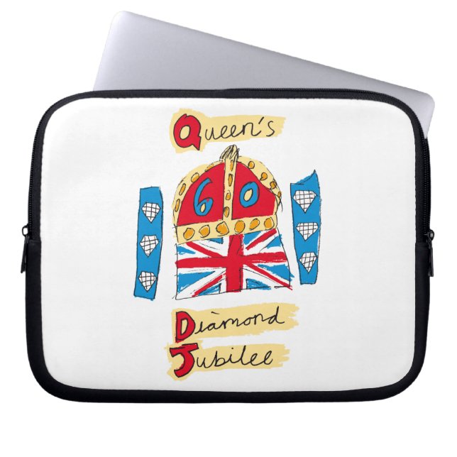 The Queen's Diamond Jubilee Emblem Laptop Sleeve (Front)