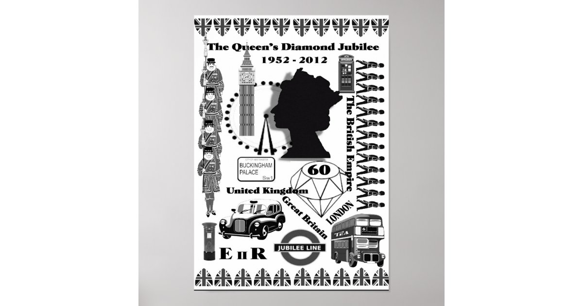 The Queens Diamond Jubilee Poster Zazzle.co.uk