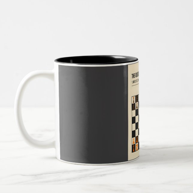 The Queens Gambit Chess Opening Poster Fine Art Pr Two-Tone Coffee Mug (Left)