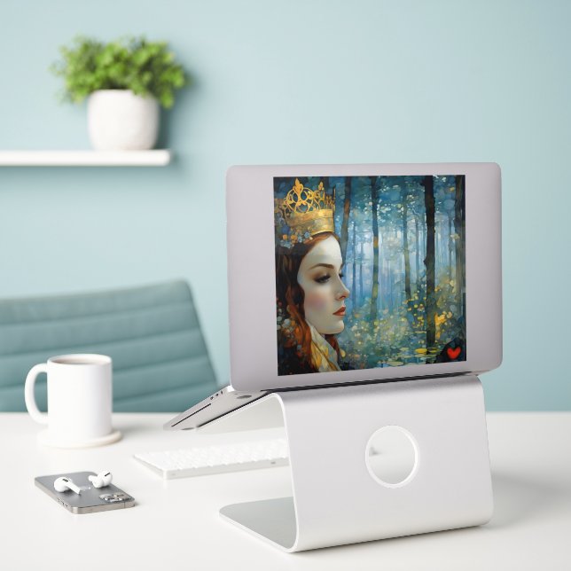 The Queen's Lost Heart Fairytale Portrait (Laptop On Desk)