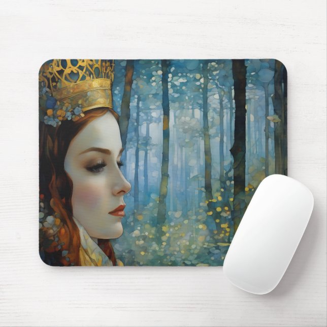 The Queen's Lost Heart Fairytale Portrait Mouse Mat (With Mouse)