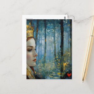 The Queen's Lost Heart Fairytale Portrait Postcard
