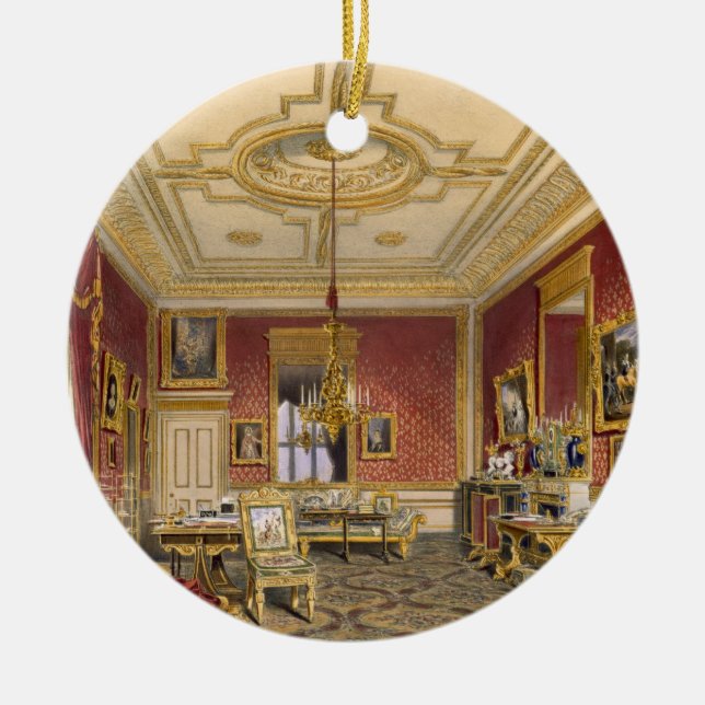 The Queen's Private Sitting Room, Windsor Castle, Ceramic Tree Decoration (Front)
