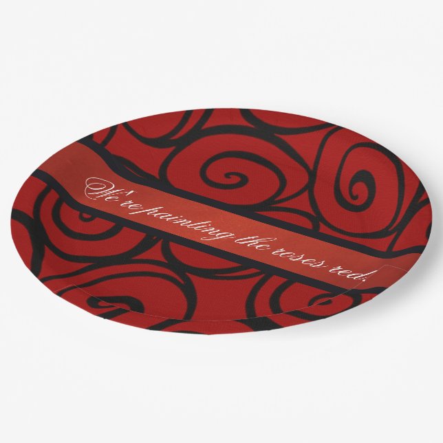 The Queen's Roses Paper Plate (Angled)