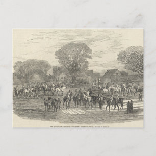 The Queen's Stag Hounds: The Meet, Aylesbury Postcard