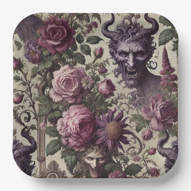 The Query of Blight – Gothic Baroque  Paper Plate (Front)