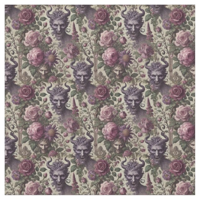 The Query of Blight – Gothic Dense Tile Fabric (Close Up)