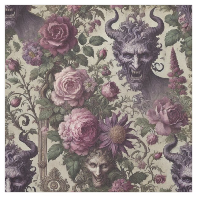 The Query of Blight – Gothic Statement Tile Fabric (Swatch)
