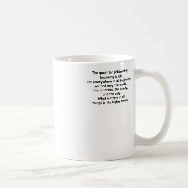 The Quest For Philosophy's Beginning Is Idle  Coffee Mug (Right)