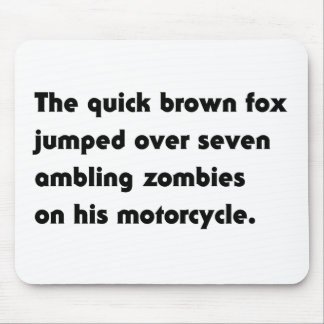 The Quick Brown Fox Jumped Over... Pangram T-Shirt Mouse Mat