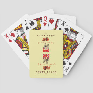 The quick brown fox... playing cards