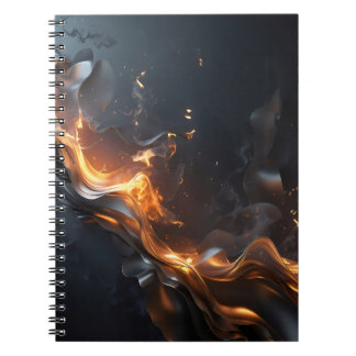 The Quiet Flame – Smoldering Gold & Black  Notebook