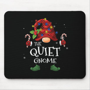 The Quiet Gnome Buffalo Plaid Christmas Tree Light Mouse Mat