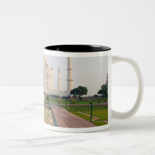 The quiet peaceful Taj Mahal at sunrise one of Two-Tone Coffee Mug