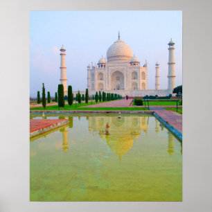 The quiet peaceful World Famous Taj Mahal at Poster