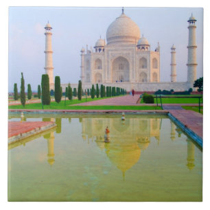 The quiet peaceful World Famous Taj Mahal at Tile