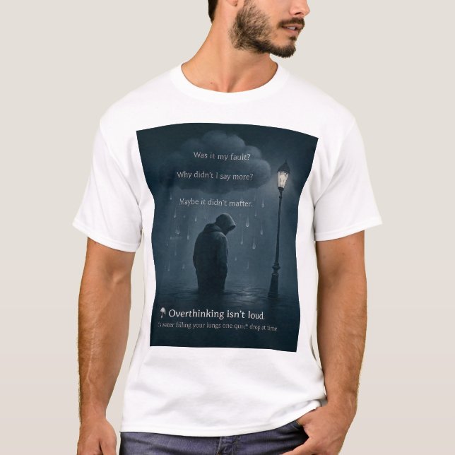 The Quiet Spiral – Realistic Overthinking Tee (Front)