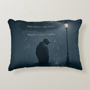The Quiet Spiral – Realistic Overthinking Tee Decorative Cushion