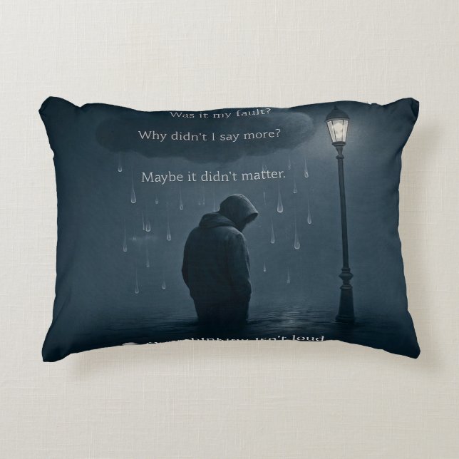 The Quiet Spiral – Realistic Overthinking Tee Decorative Cushion (Front)