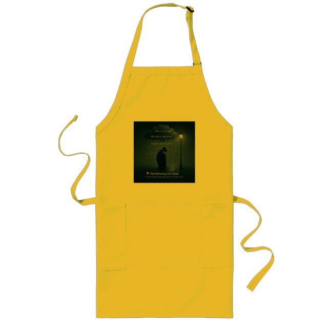 The Quiet Spiral – Realistic Overthinking Tee Long Apron (Front)
