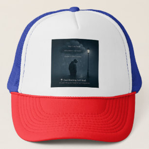 The Quiet Spiral – Realistic Overthinking Tee Trucker Hat