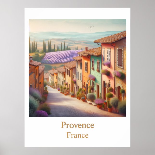 The Quiet Village Provence in Watercolor  Poster (Front)