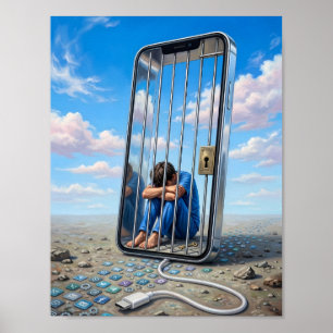 The Quiet Weight of Digital Captivity Poster